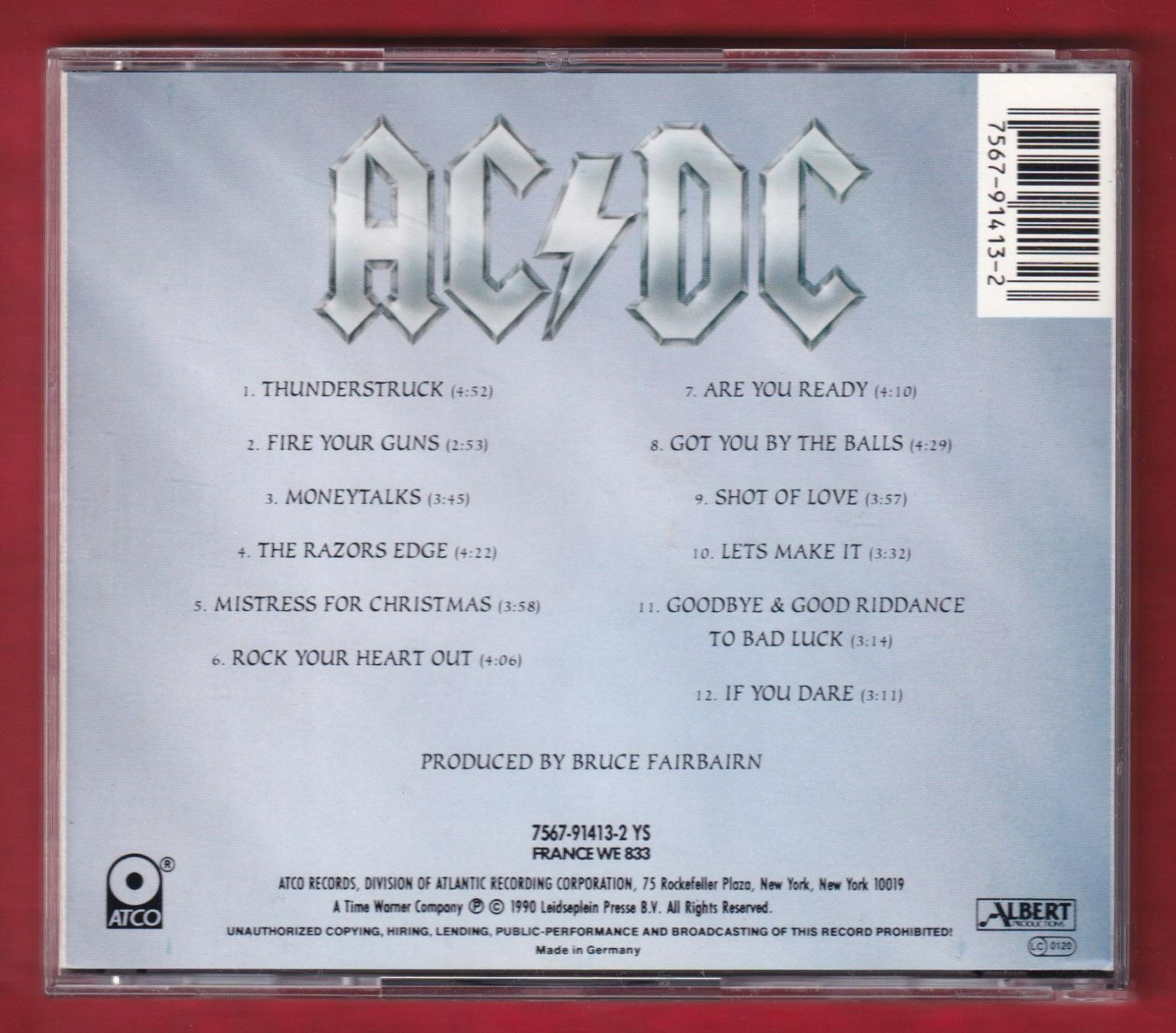 CD: AC/DC - The Razors Edge (CD) – Usato da Zürich venduto da Pfluftl2000 1