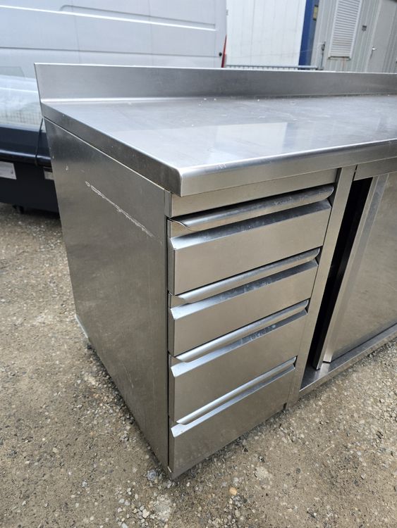 Royal Catering Edelstahl-Arbeitstisch 120 X 60 Cm – 400 Kg Tragkraft, 2 Ablagen, Höhenverstellbare Füße Für