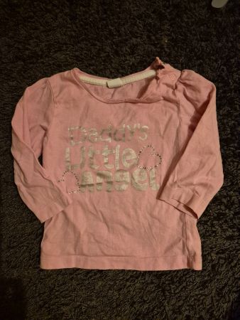 Süsses Baby-Langarmshirt in Rosa, Gr 74, Migros Bio Cotton