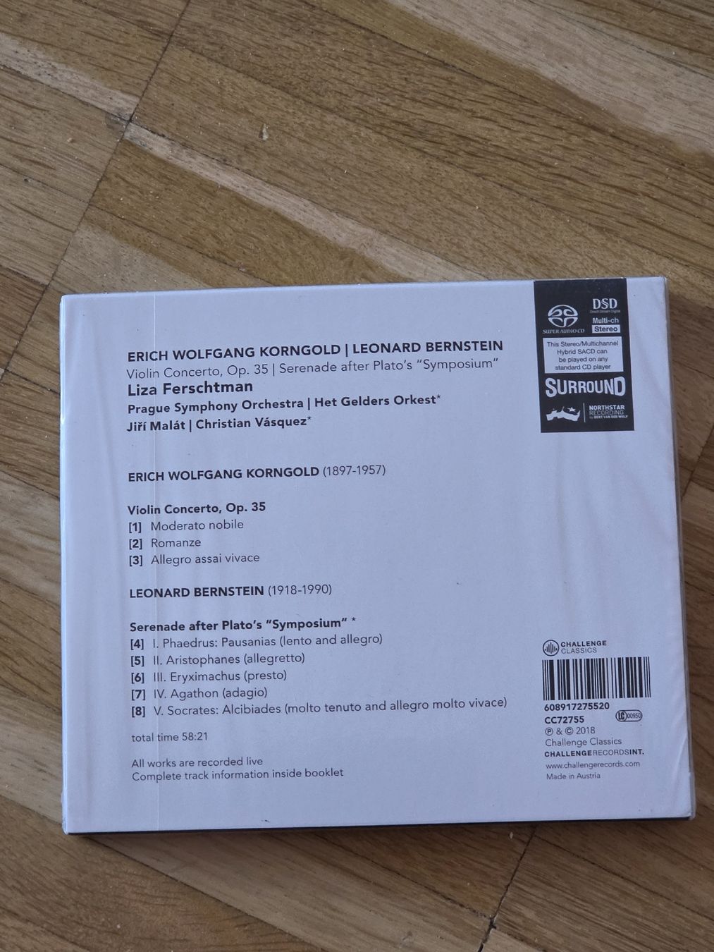 CD: Neue SACD: Korngold: Violinkonzert; Bernstein: Serenade – Nuovo e nell'imballaggio originale da Aesch BL venduto da immon 1
