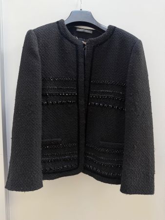 Alberta Ferretti Jacke schwarz – Chanel-inspiriert, neu