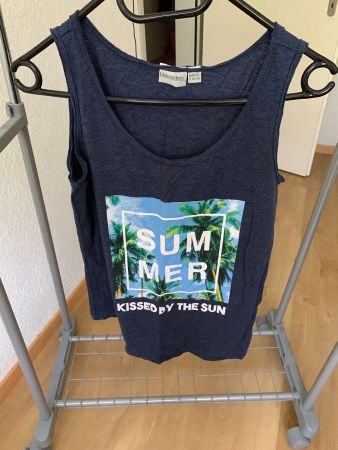 Top blau Summer Druck