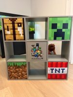 Regal Minecraft mit 9 Fächern grau guter Zustand