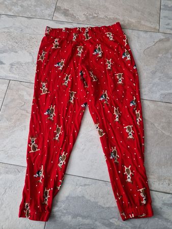 Esmara Damen Pyjamahose L (44/46), Weihnachten, rot