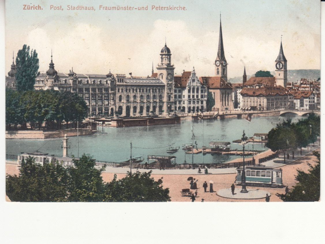 Cartoline postali: Zürich 1908, Rasieklingenstempel – Usato da Bürglen TG venduto da StampGraf