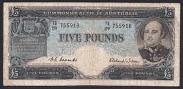Australien 5 Pounds 1954