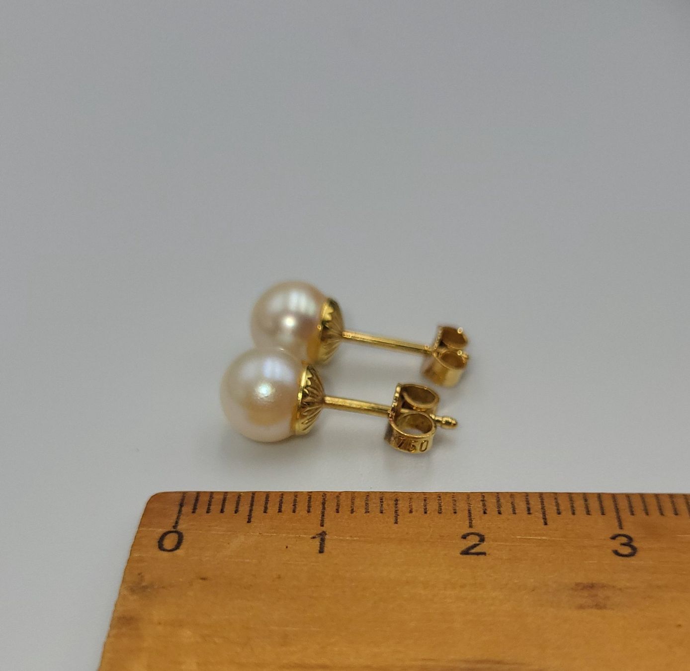 Orecchini pendenti & Orecchini a lobo: 18 Karat 750 Gold Perlen Ohrstecker – Usato da Wald ZH venduto da Dasilver 3