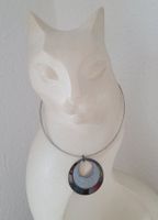 Halskette mit rundem Anhänger Länge 40+6 cm - Modeschmuck