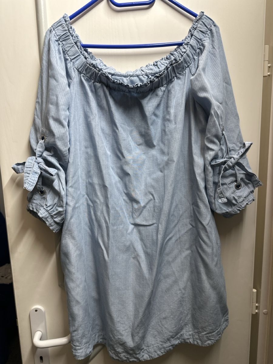 Esprit Kleider: Damen Kleid  hellblau gestreift Gr L Esprit  – Neu (gemäss Beschreibung) aus Baltschieder von YmroBe