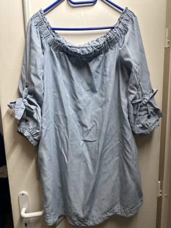 Damen Kleid  hellblau gestreift Gr L Esprit 