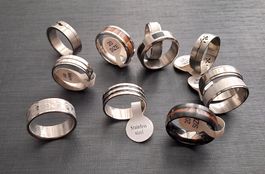 10 Edelstahlringe, verschiedene (20 mm)