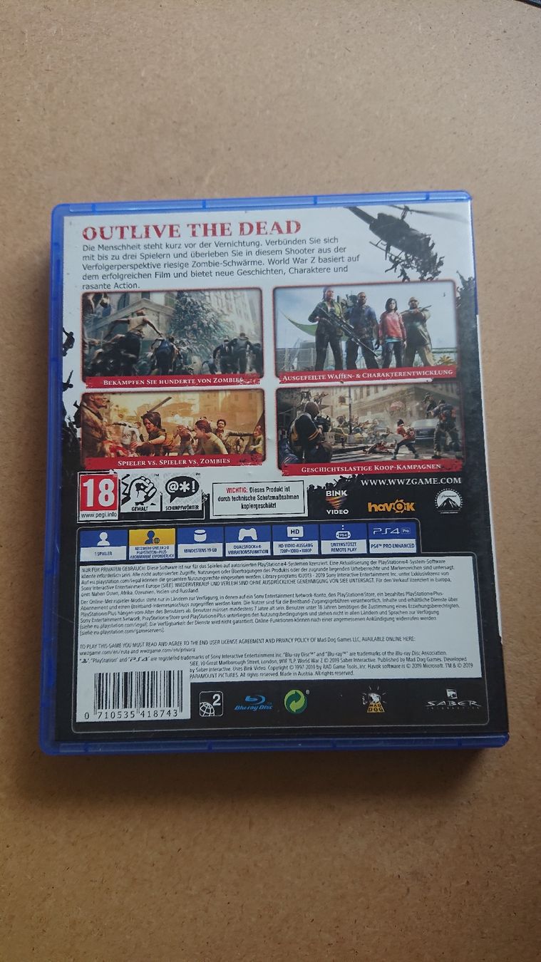 Giochi: World War Z PS4 Spiel – Usato da Chur venduto da FreakofRarity 1