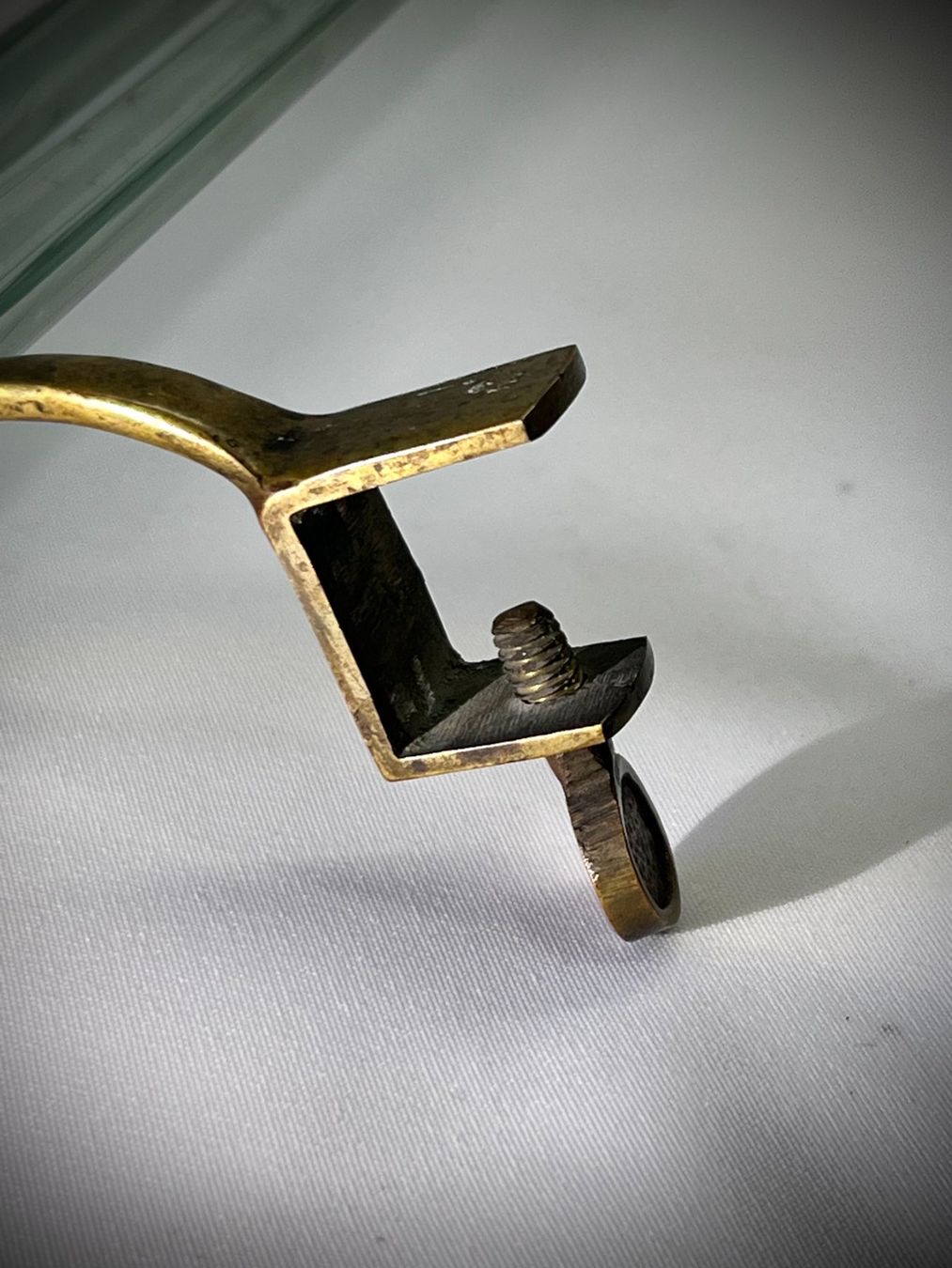 Portasciugamani: Vintage Handtuchhalter Glas Messing 1950er – Usato da Männedorf venduto da MrAnderson 4