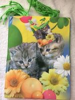 Geschenktüte Verpackung Tüte Katze Geschenk Luftballon