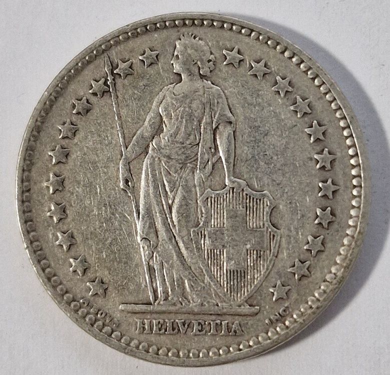 Tutti le monete: 2 Franken 1921 Schweiz Silber – Usato da Mitlödi venduto da Raphy1996 1