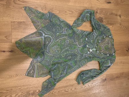 Green light tunic with Beads