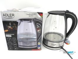 ADLER AD1225 1.7L Wasserkocher, 2200W, Silbern
