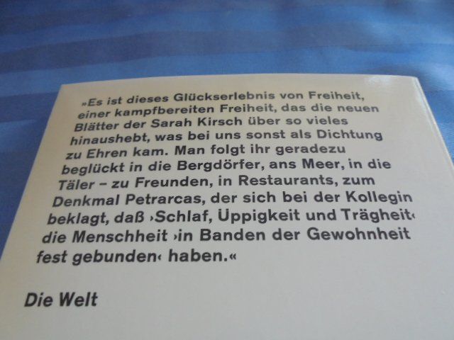 Libri: SARAH KIRSCH La Pagerie – Usato da Hinwil venduto da Glasperlen 1