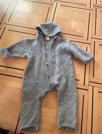 Engel Wollfleece Overall grau Grösse 62/68