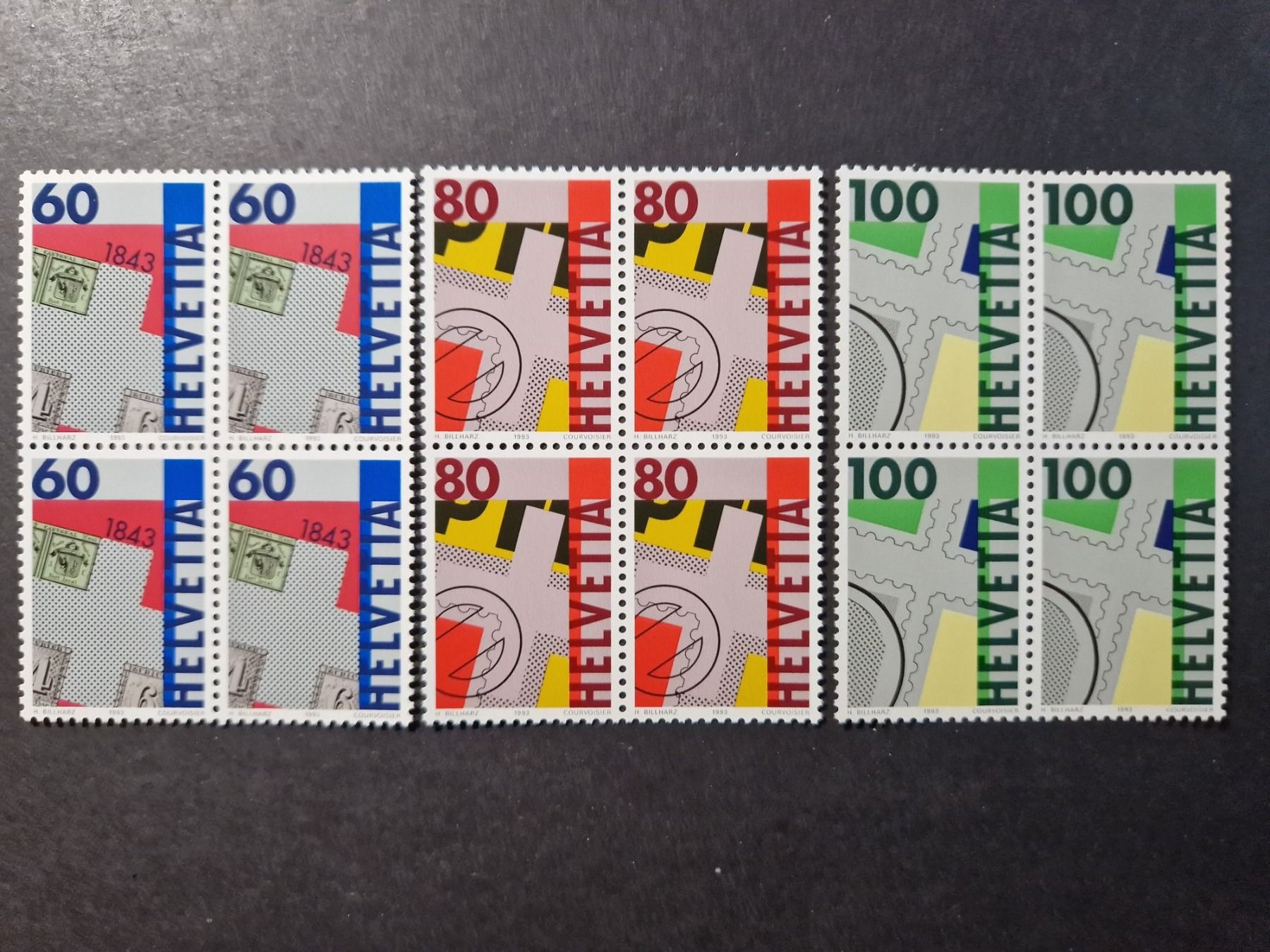 Tutti i francobolli: N° 842 - 844   4 block postfrisch** – Usato da Bouveret venduto da hckoala