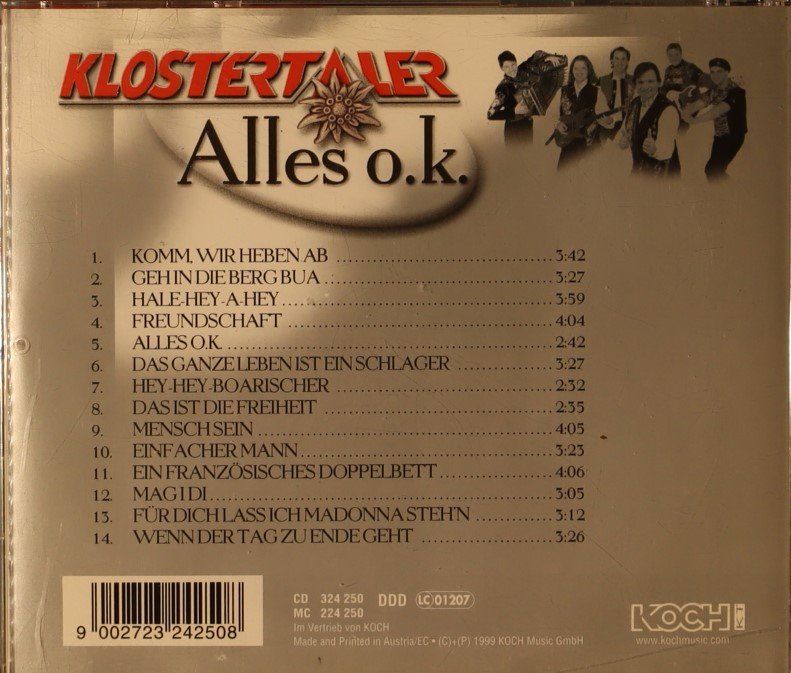 CD: Klostertaler – Alles O.K. – Usato da Luzern venduto da CONTENTI 2