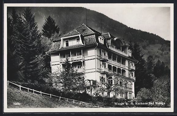 Cartoline postali: AK Wangs, Kurhaus Bad Wangs – Usato da Berlin venduto da bartko-reher