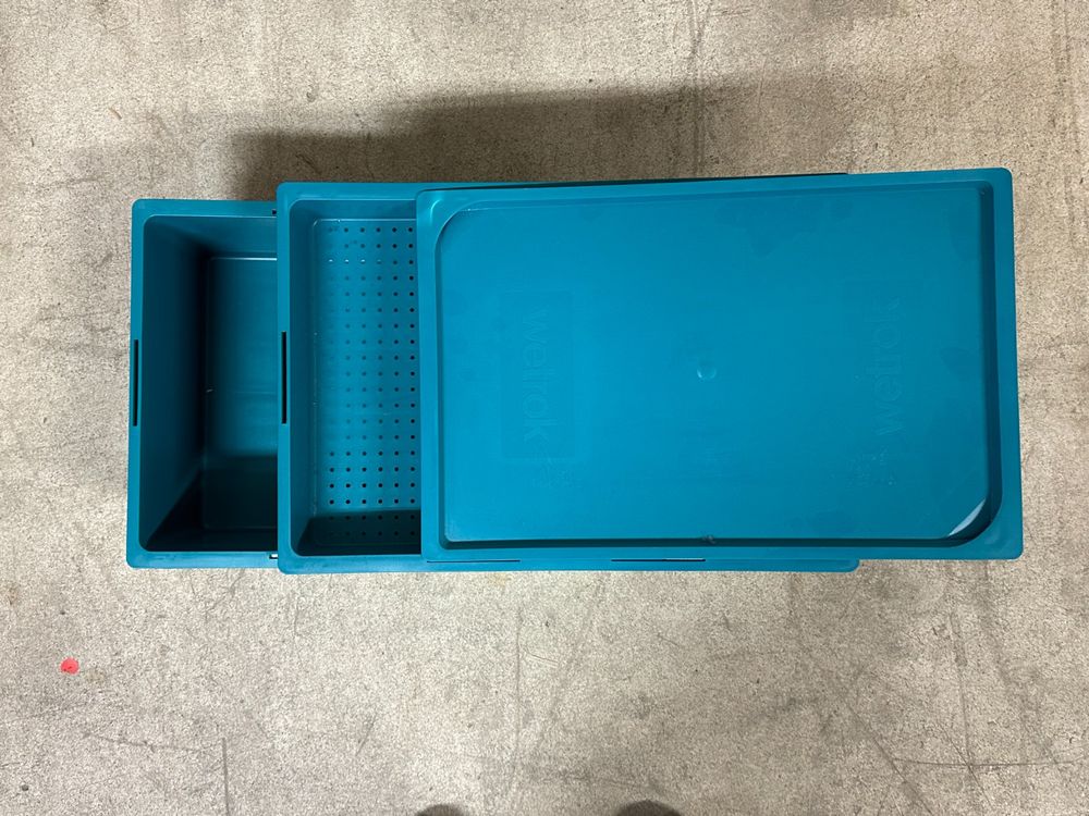 Vermop Reinigungswagen Mistral – 1070x590x1070 Mm, Edelstahl/Alu, Mit 2x17 L & 3x6 L Eimern, Für Professionelle Unterhaltsreinigung