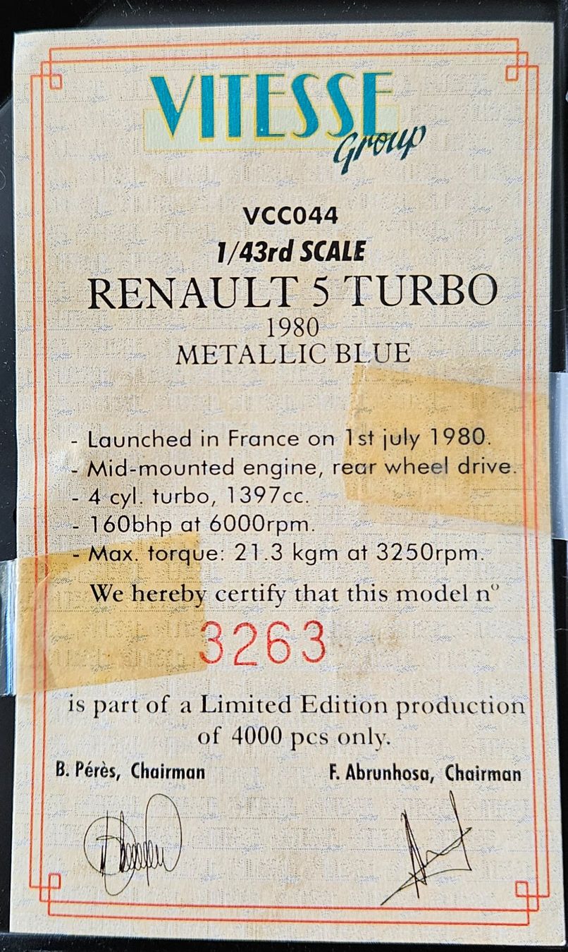 Renault Modellini d'auto: Renault 5T mythique – Usato da Conthey venduto da babest70 2
