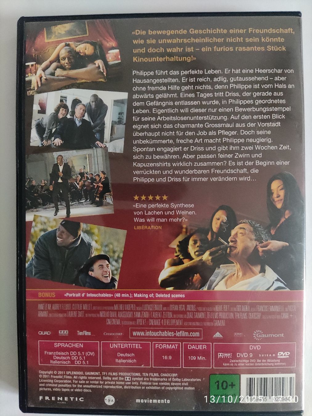 Alle DVDs: Intouchables - Ziemlich Beste Freunde – Gebraucht aus Basel von Alacant 1