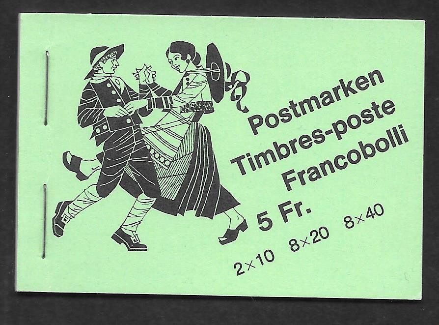Alle Briefmarken: Markenheftchen 0-72c Volksbräuche ** 26.11.1980 – Gebraucht aus Olten von clotaldi