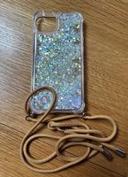 Hülle *Iphone 15 Plus* Glitzer mit Riemen