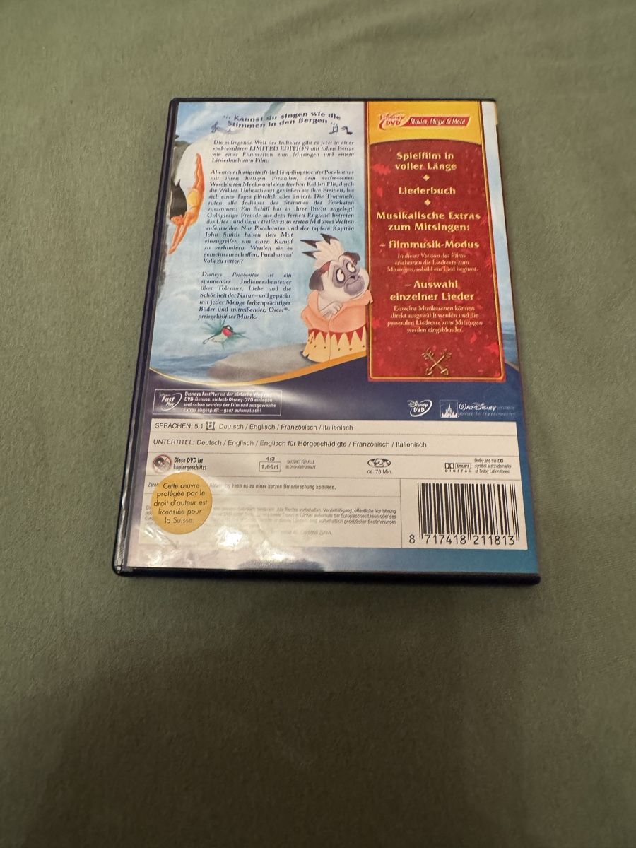 Alle DVDs: Pocahontas DVD Limited Edition mit Liederbuch – Gebraucht aus Suhr von  2