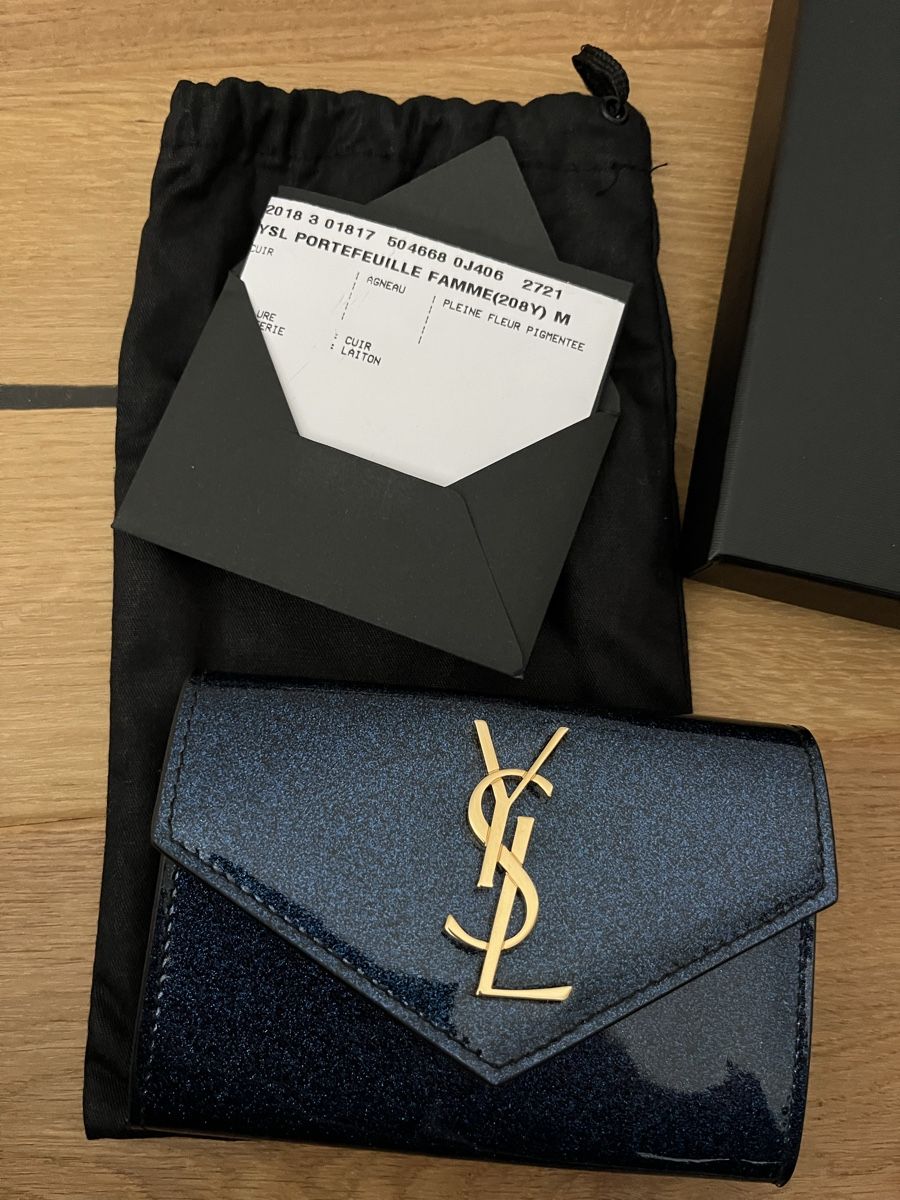 Saint Laurent Brieftaschen: YSL ✨Glitter Wallet Blue ✨NEW! – Neu und originalverpackt aus Windisch von bymarikaa 2