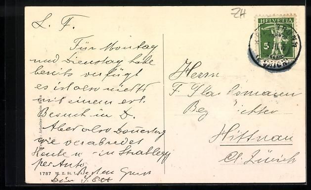 Cartoline postali: Kollbrunn / Tössthal, Teilansicht der O – Usato da Berlin venduto da bartko-reher 1