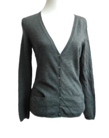 TOMMY HILFIGER Cardigan grau Gr. 36/S  Wolle mit Baumwolle