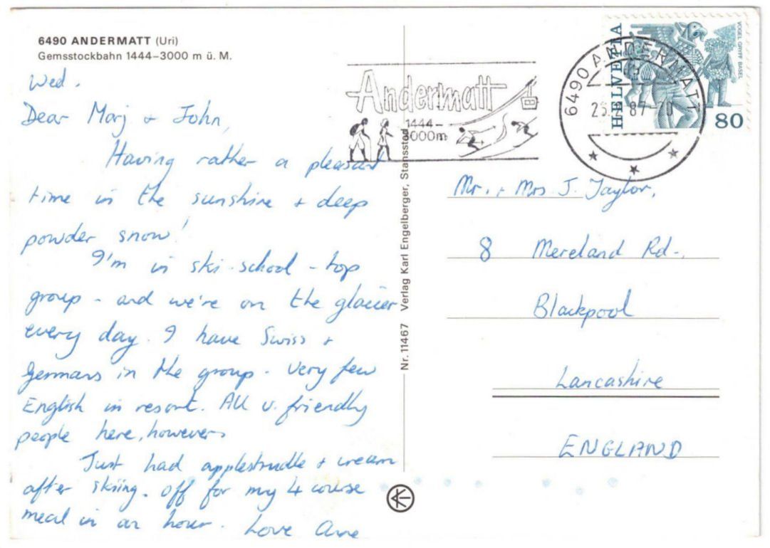 Cartoline postali: Andermatt - 3 Bild AK – Usato da Binningen venduto da Mountainrider 1