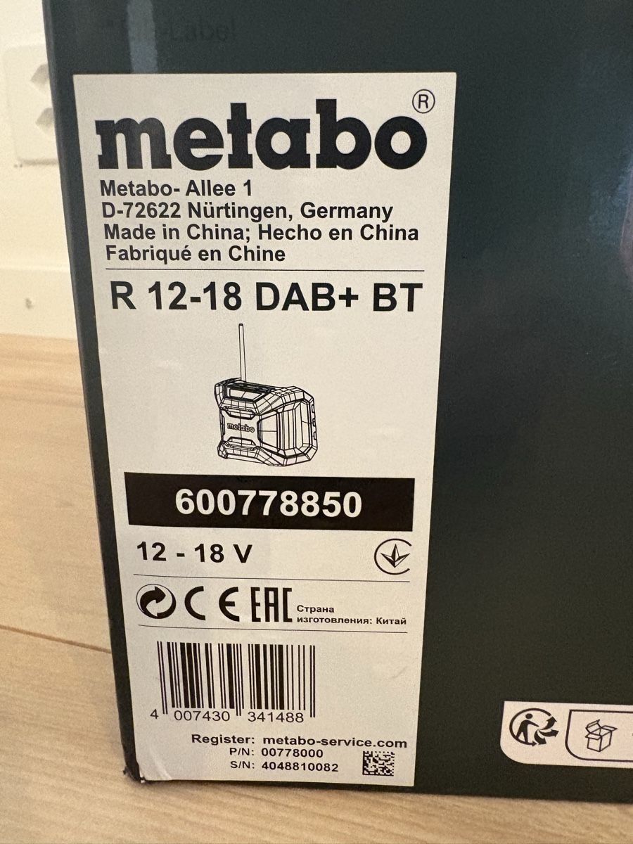 Metabo Radios: DAB Radio Metabo – Neuf (Voir description) à Bubendorf par gogo31 1
