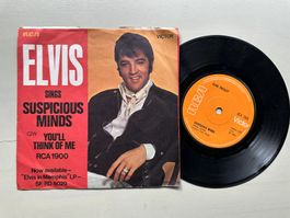 PRESLEY ELVIS rare original Suspicious minds Kult Top UK