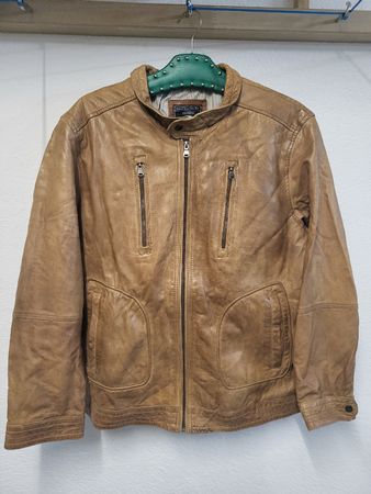 Herren Lederjacke cognacfarbig