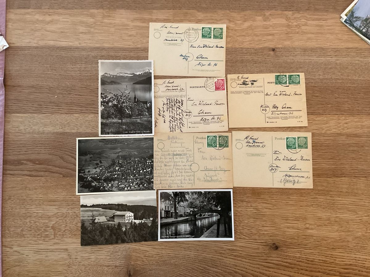 Karten: Alte Ansichtskarten, Sammlung von 9 Stk, Wintermotive – Gebraucht aus Cham von Igugus