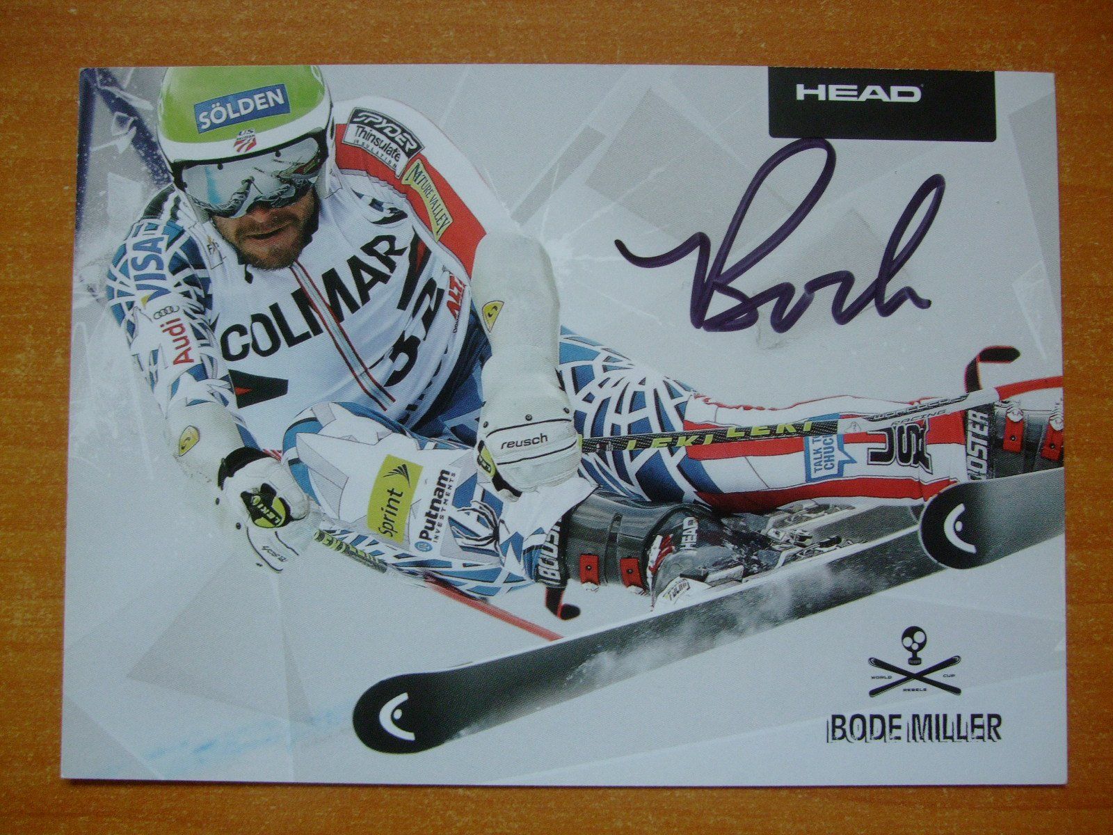 Autografi: BODE MILLER  (USA) AUTOGRAMMKARTE TOP – Usato da Schachen b. Reute venduto da Dzestar
