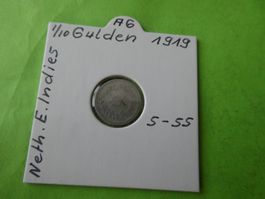 NIederländisch-Ostindien 1919, 1/10 Gulden - Silber