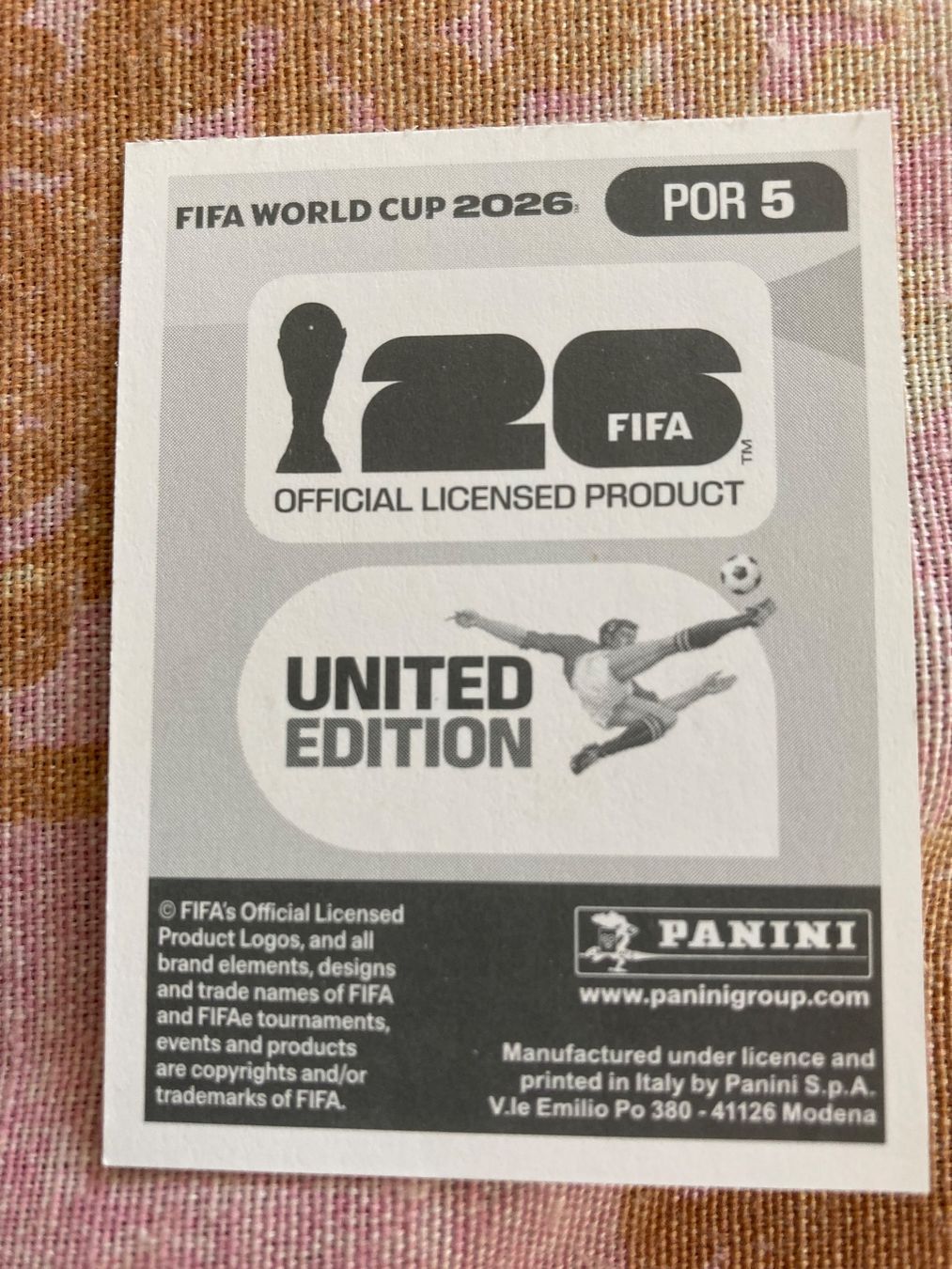 Panini Carte collezionabili: WM Sticker POR 5 – Nuovo (secondo la descrizione) da Winterthur venduto da Whitefish 1