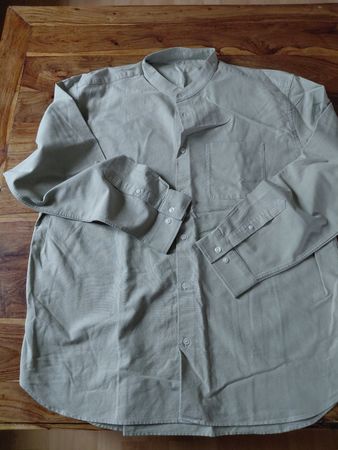 MUJI Herrenhemd Kragenlos XL Baumwolle Sommer Top Zustand!