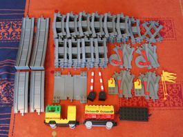 Lego Duplo Zug Eisenbahn Schienen Brücke Weiche Elektrisch