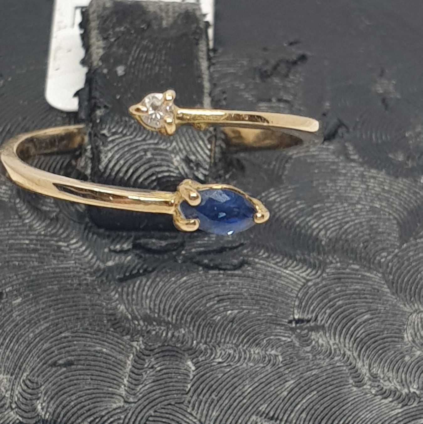 Anelli: Echt 18K Gold - Diamant, Saphir Ring – Usato da Luzern venduto da Goldhaus-Luzern 1