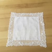 Taschentuch mit Bamolltüllspitze
