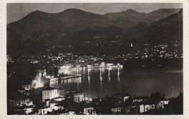AK Lugano di Notte gel. 12.12.1946