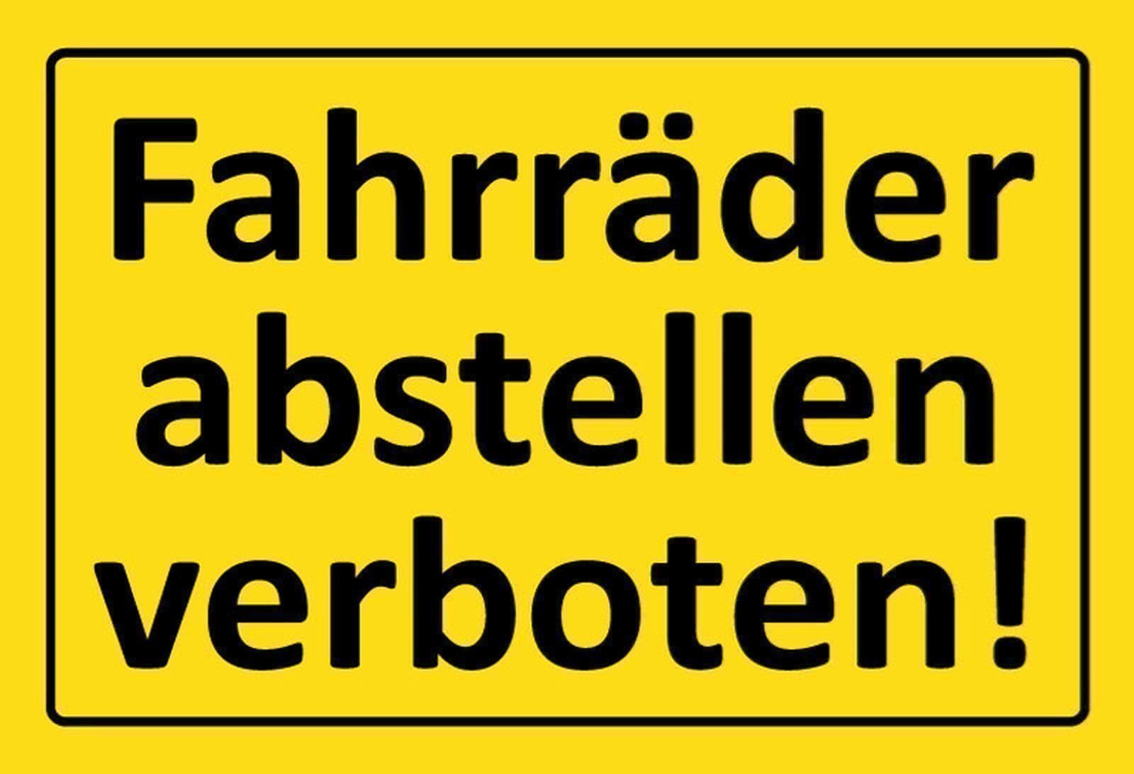 Schilder: Blechschild-FAHRRÄDER ABSTELLEN VERBOTEN – Neu und originalverpackt aus Rupperswil von big-one-sale