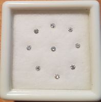 9 natürliche Diamanten 0,27ct VS G-H rund kalibriert